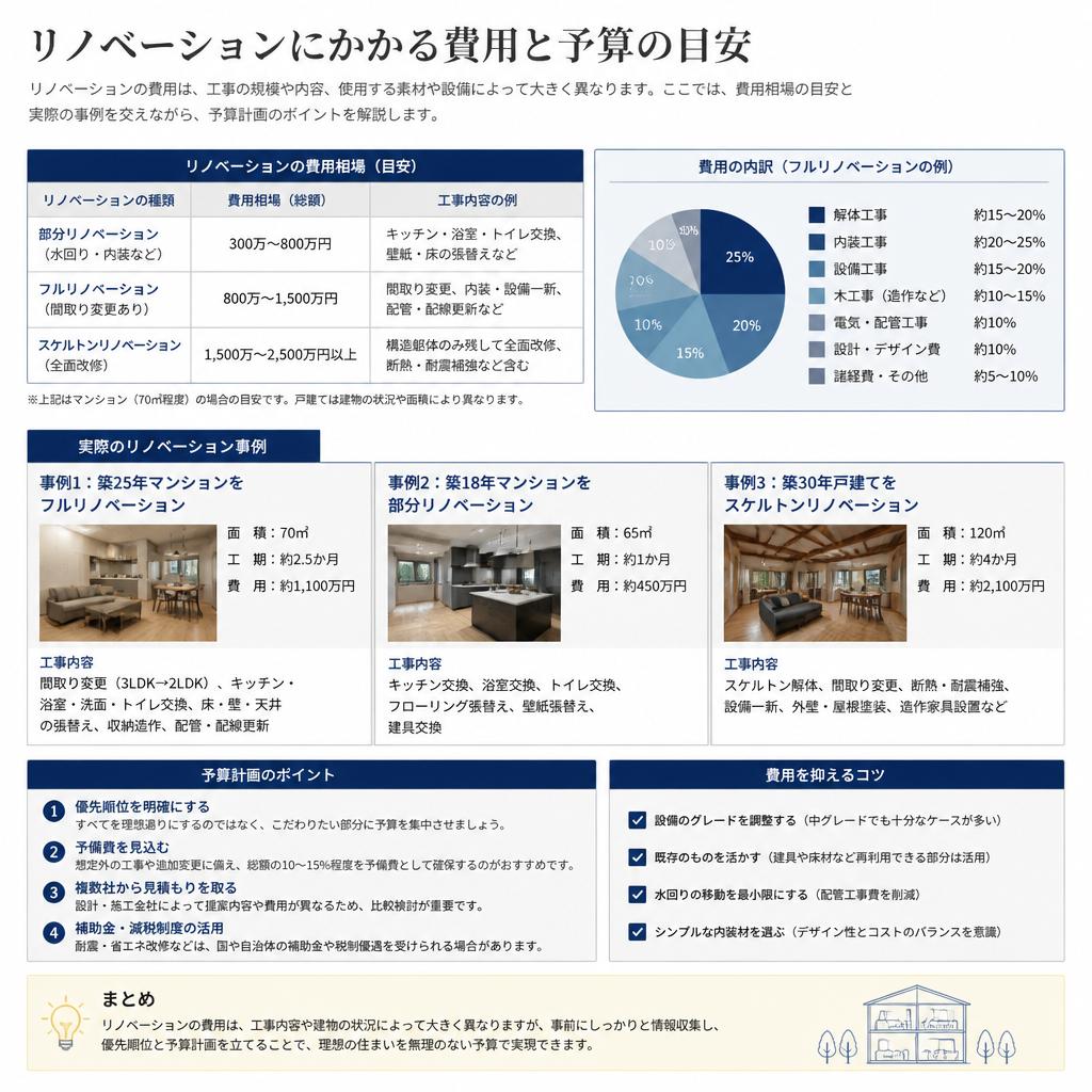リノベーションの費用はどのくらい?