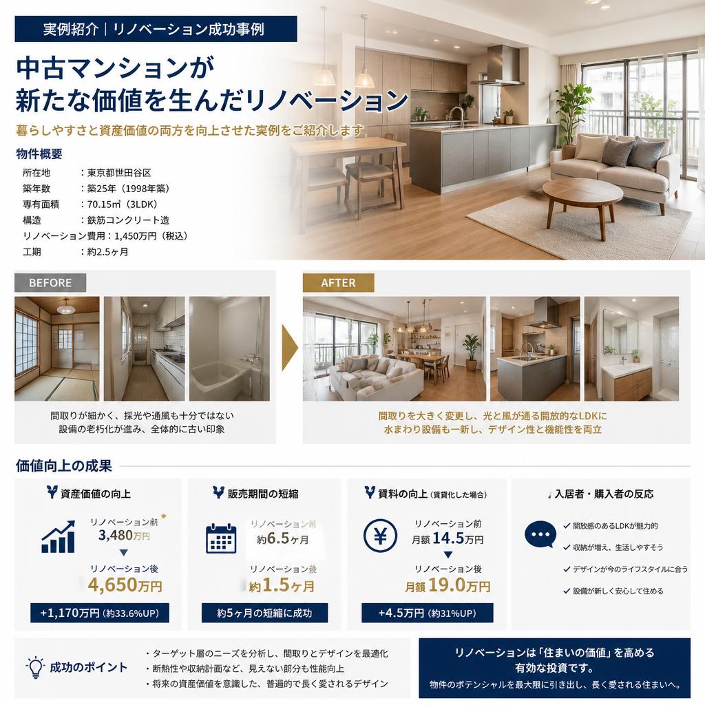 成功事例から学ぶ中古マンションのリノベーション
